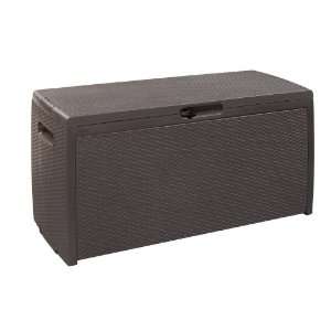Keter 17186293 Kissenbox Rattan Style Storage Box, Kunststoff, braun