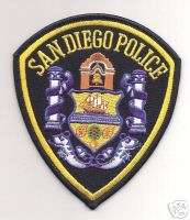 SAN DIEGO CALIFORNIA SDPD POLICE COLOR PATCH  