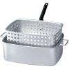15 Qt. Aluminum Rectangular Fry Pan with Two Helper Handles and 