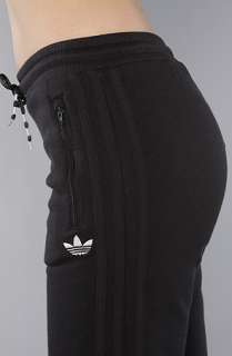 adidas The Sport Fleece Cuffed Track Pant in Black White  Karmaloop 