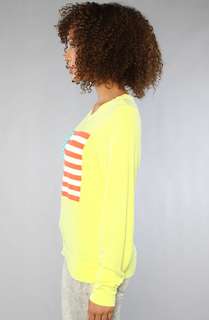 Wildfox The America Baggy Beach Sweatshirt in Neon Yellow  Karmaloop 