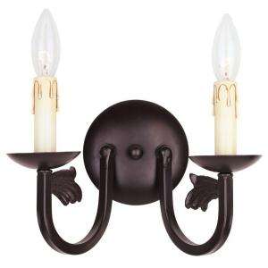 Hampton Bay 2 Light Oil Rubbed Bronze Wall Sconce  DISCONTINUED 