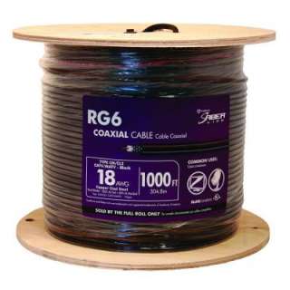Southwire 1000 ft. RG6U Quad Shield Coaxial Cable, Black 56918449 at 