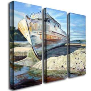 Trademark Art Inverness Boat by Colleen Proppe 3 Piece Canvas Art 24 x 