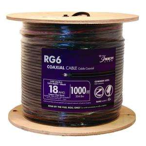   ft. RG6U Quad Shield Coaxial Cable, Black 56918449 