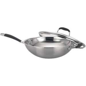SPT Stainless Steel Wok with Lid SK 7362 