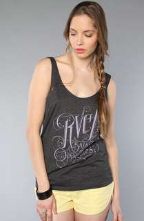 RVCA The Sign Painting Tank in Black  Karmaloop   Global Concrete 