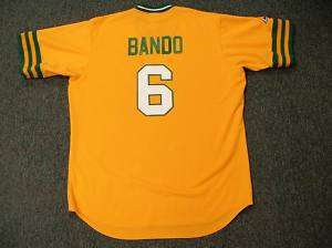 SAL BANDO Oakland Athletics 1973 Cooperstown Jersey XL  
