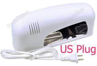 9W White UV Gel Nail Art Curing Lamp Dryer Light Two Plug Style 
