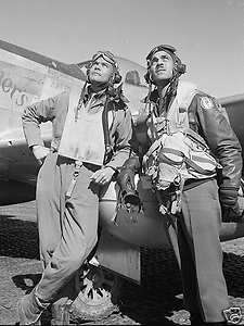 COL BENJAMIN DAVIS W/Tuskegee Airmen HISTORIC PHOTO (D)  