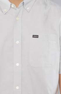 RVCA The Thatll Do SS Buttondown Shirt in Miner Grey  Karmaloop 