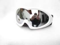 Wintersport Shop   RAVS SNOWBOARDBRILLE WEISS   DOUBLE LENS SILVER 