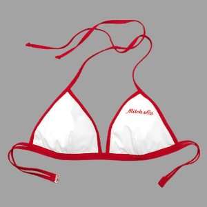 Tchibo Bikini Oberteil Triangle Style Weiß/Rot  Sport 