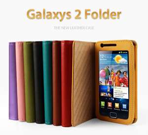 Samsung i9100 Galaxy S2 Case Folder Leather Case 4color  