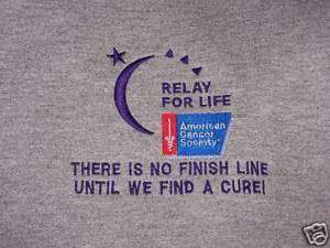 Relay For Life Custom Embroidered Zippered Hoodie   2X  