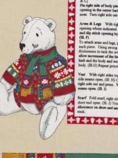 Holiday on Ice Christmas Polar Bear Sweater Snowman Vest Scarf Concord 