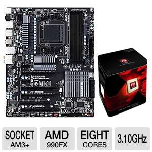 GIGABYTE GA 990FXA UD5 AMD 9 Series Motherboard and AMD FX 8120 3.10 