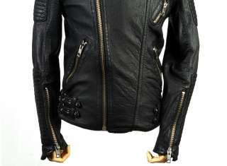   Vegetable Tanned Sheepskin quilted Rider Jacket runway style inspired