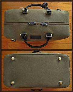 TOMMY BAHAMA Island Hopper Olive canvas Brown leather carryon travel 