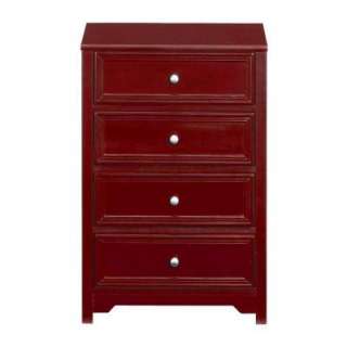   Decorators Collection 29.5 in.x 19.75 in. Merlot Oxford 4 Drawer Chest