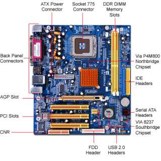 Mercury P4VM800M7 Via Socket 775 MicroATX Motherboard / Audio / 64MB 