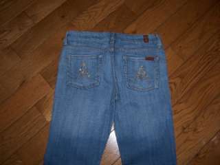 WOMENS 7 FOR ALL MANKIND A POCKET JEANS 26 X 29 SWEET  