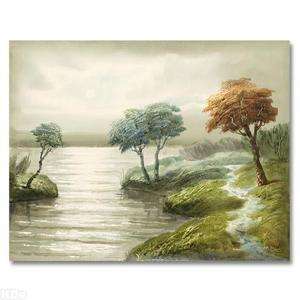   Painting on Canvas Hand Signed by J. Morel Famous Moonlit Landscapes