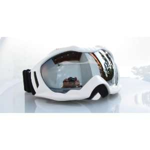 Ravs Skibrille Snowboardbrille Glas Silber Gespiegelt   