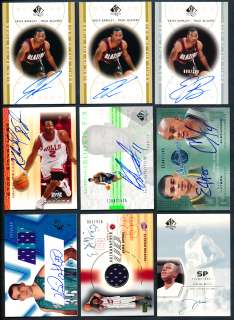    2009 UD SP SPX Basketball Auto Signature Autograph Jersey Lot  