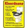 Emaille Schild Abort im Motorwagen Kloschild Toilettenschild WC 