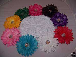 new GIRLS crochet KUFI HAT you pick 1 color GLITZ daisy  