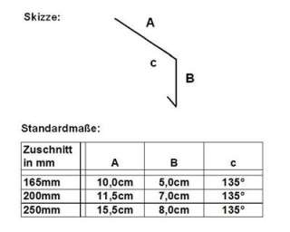 Traufblech Rinneneinhang Aluminium farbig 2,0m Stück  