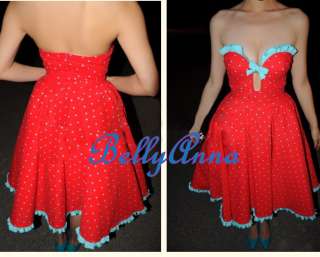   Pinup Rockabilly Swing Club Evening Cocktail Party Prom Dress  