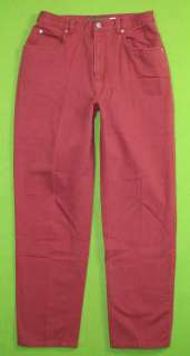 Jones Jeans sz 10 x 30 Womens Pink Red Jeans Denim Pants GI77  