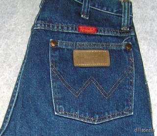 Womens Sz 7 Wrangler Jeans Straight Leg Dark Blue 28x36  