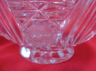 VINTAGE CUT GLASS COVERED COMPOTE CANDY NUT DISH BOWL  