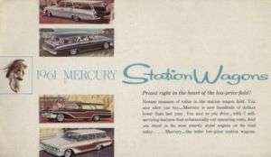 1961 Mercury Station Wagon Sales Brochure Colony Park  