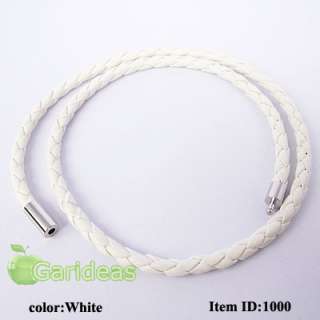   PU Leather & Stainless Steel Chain Necklace Item Id06 18to20 2xPcs