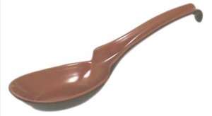10x Plastic Wonton Soup Spoons w/Hook #062 BR  