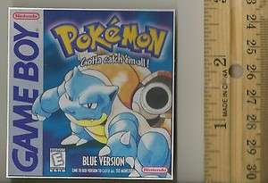 Pokemon Blue Nintendo GameBoy Magnet  