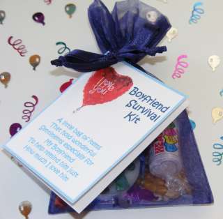 Personalised Boyfriend Survival Kit Gift Card Novel  