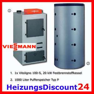 VIESSMANN VITOLIGNO HOLZVERGASER & 1000L PUFFERSPEICHER  