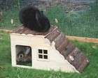 Nagerhaus Haus mit Rampe Kaninchen Meerschweinche​n Holz