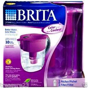 Purple Brita Grand 80 Ounce Water Filtration Pitcher  