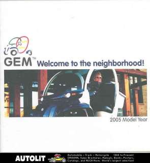 2005 GEM Electric Global Electric Car Brochure Microcar  