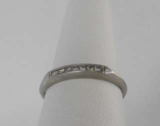   ART DECO DIAMOND WEDDING BAND RING~INSCRIBED+DATED 1942~SIZE 6  