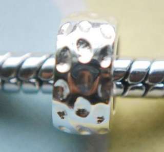 925 SILVER BEAD EUROPEAN CHARM Y10 SPACER RING DOT  