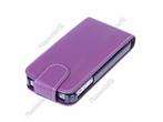 Up Down Leather Case Cover Pouch Sleeve For iPhone 4G 4S Purple