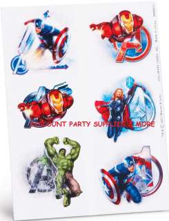 The Avengers Marvel Heroes Temporary Tattoos Party Favors  