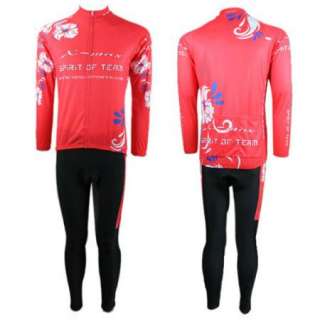 Cycling Bike Women Bicycle Long Sleeve Clothing Red Sports Wear 
